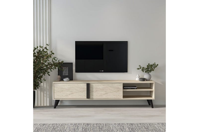 Ythmere TV-taso 160 cm - Ruskeanharmaa - Huonekalut - TV- & Mediakalusteet - Tv taso & Mediataso