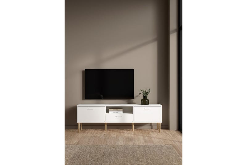 Yumi TV-taso 177 cm - Valkoinen - Huonekalut - TV- & Mediakalusteet - Tv taso & Mediataso