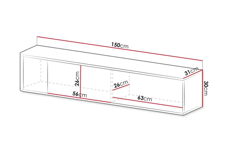Zalricus TV-kaappi 150 cm - Beige - Huonekalut - TV- & Mediakalusteet - TV-kaappi
