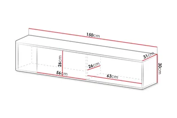 Zalricus TV-kaappi 150 cm - Beige - Huonekalut - TV- & Mediakalusteet - Tv taso & Mediataso