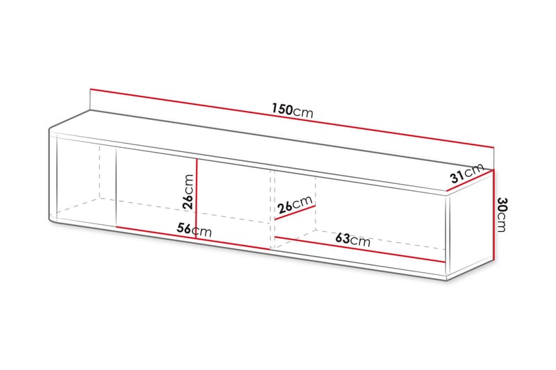 Zalricus TV-kaappi 150 cm - Beige - Huonekalut - TV- & Mediakalusteet - TV-kaappi
