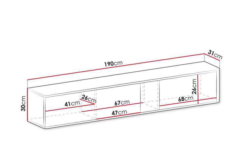 Zalricus TV-kaappi 190 cm - Beige - Huonekalut - TV- & Mediakalusteet - TV-kaappi