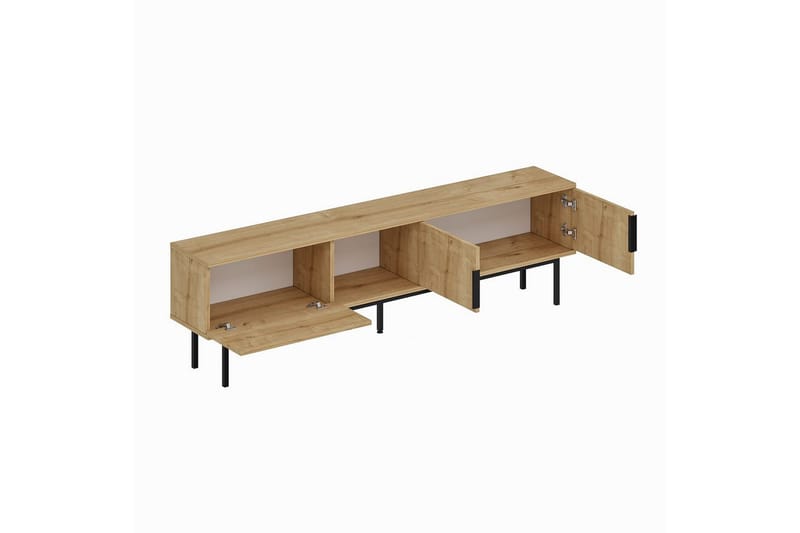 Zeiran TV-taso 180 cm - Keskisävyinen puu - Huonekalut - TV- & Mediakalusteet - Tv taso & Mediataso
