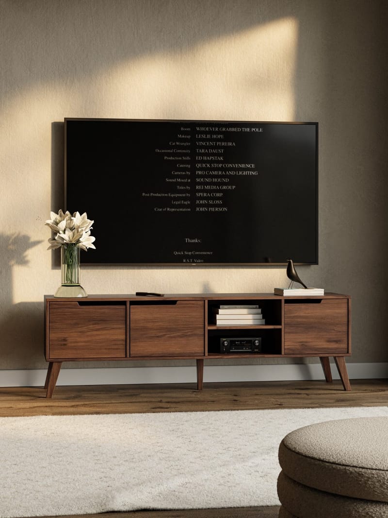 Zelto TV-taso 180 cm - Warmia-pähkinä - Huonekalut - TV- & Mediakalusteet - Tv taso & Mediataso