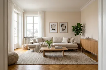 Menard Premium 5-istuttava syvä sohva kankaasta - Beige - Huonekalut - Sohva