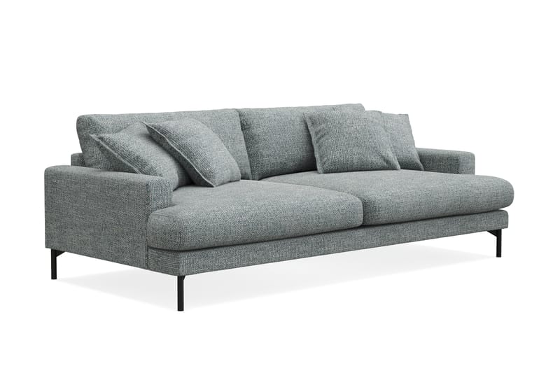 Menard Premium 4-istuttava Syvä Sohva Chenillellä - Harmaa/Sininen - Huonekalut - Sohva - 4:n istuttava sohva