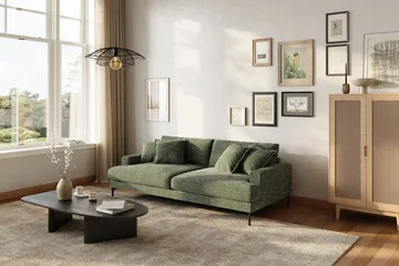 Menard Premium 4-istuttava syvä sohva chenillessä - Vihreä - Huonekalut - Sohva - 4:n istuttava sohva