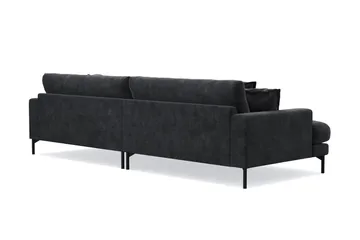 Menard Premium 5-istuttava syvä sohva chenillessä - Trenza 01, Musta Chenille - Huonekalut - Sohva