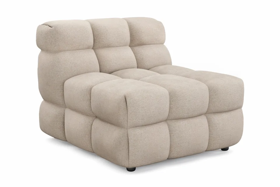 Beige Elise-nojatuoli moderniin olohuoneeseen
