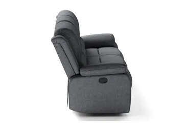 Norbo Recliner-sohva - Kallistettava sohva 3-istuttava - Kotiteatterisohva kangasta - Tummanharmaa - Huonekalut - Sohva - 3:n istuttava sohva