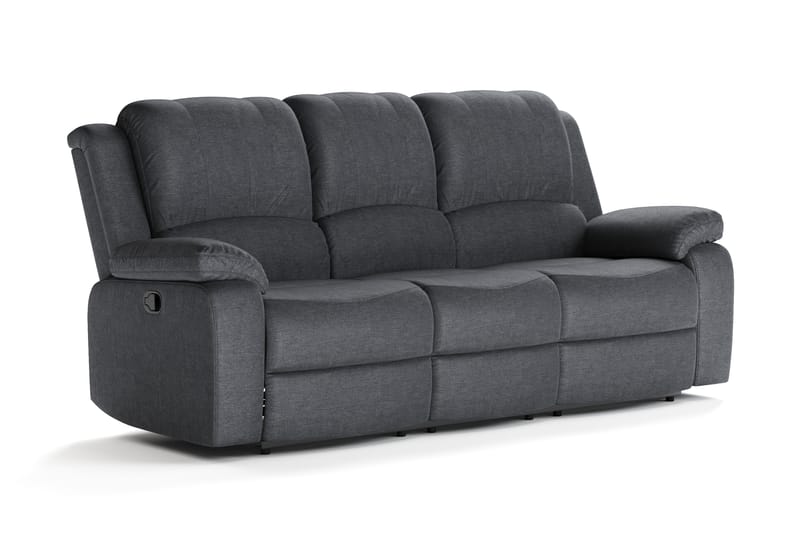 Norbo Recliner-sohva - Kallistettava sohva 3-istuttava - Kotiteatterisohva kangasta - Tummanharmaa - Huonekalut - Sohva - 3:n istuttava sohva