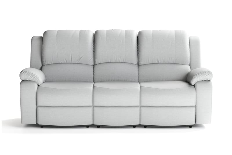 Norbo Recliner-sohva - Kallistettava sohva 3-istuttava - Kotiteatterisohva kangasta - Vaaleanharmaa - Huonekalut - Sohva - 3:n istuttava sohva