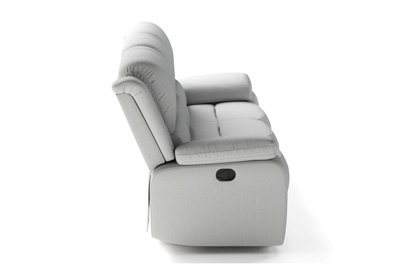 Norbo Recliner-sohva - Kallistettava sohva 3-istuttava - Kotiteatterisohva kangasta - Vaaleanharmaa - Huonekalut - Sohva - 3:n istuttava sohva
