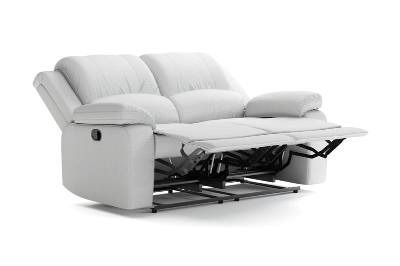 Norbo Pieni Recliner-sohva - Kallistettava sohva 2-istuttava - Kotiteatterisohva kangasta - Vaaleanharmaa - Huonekalut - Sohva - Mekanismisohva - 2 istuttava mekanismisohva