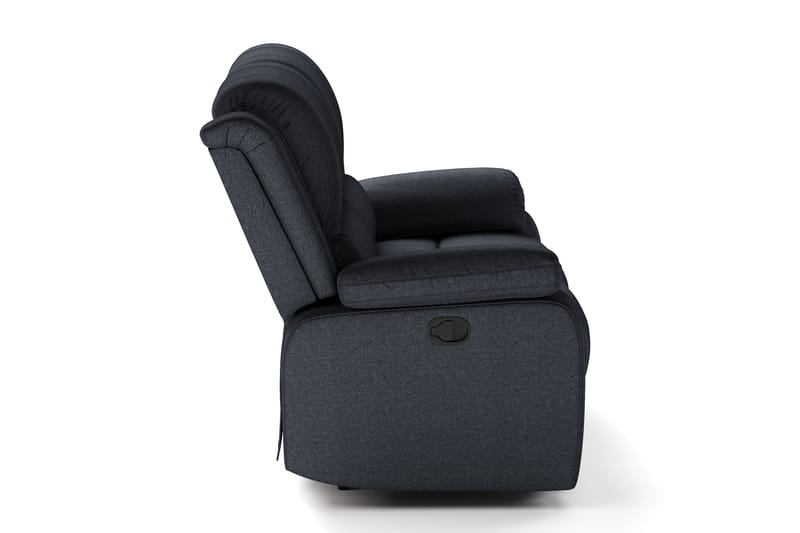 Norbo Pieni Recliner-sohva - Kallistettava sohva 2-istuttava - Kotiteatterisohva kangasta - Musta - Huonekalut - Sohva - Mekanismisohva - 2 istuttava mekanismisohva