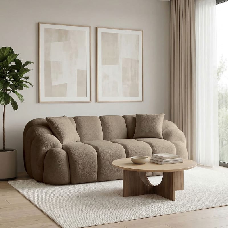 Octavio 2-istuttava sohva 199x70x80 cm - Ruskea - Huonekalut - Sohva