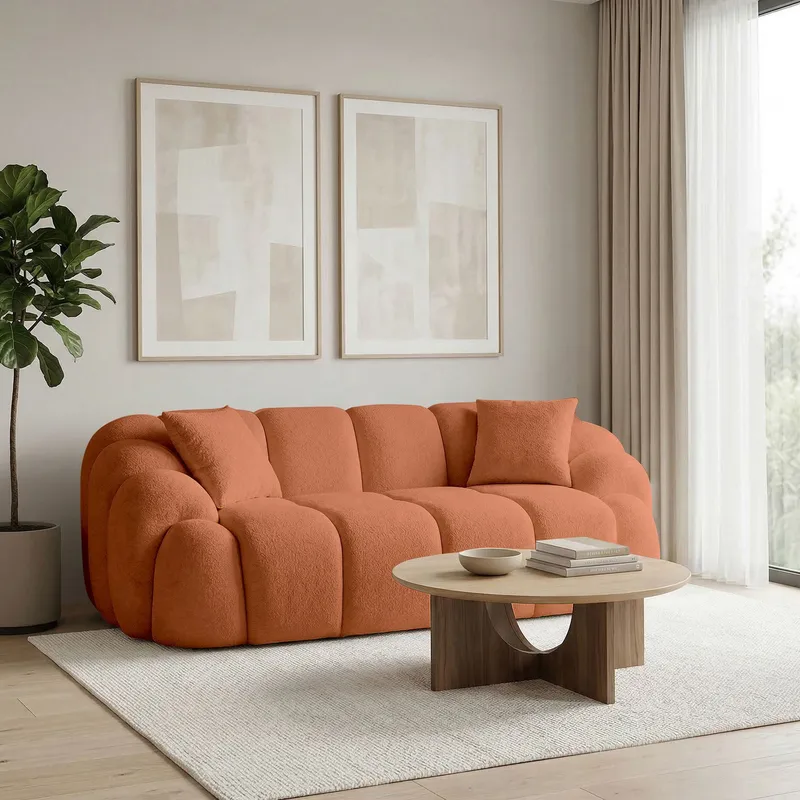 Octavio 2-istuttava sohva 199x70x80 cm - Tiilenpunainen - Huonekalut - Sohva