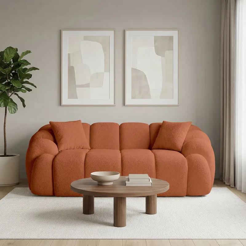 Octavio 2-istuttava sohva 199x70x80 cm - Tiilenpunainen - Huonekalut - Sohva