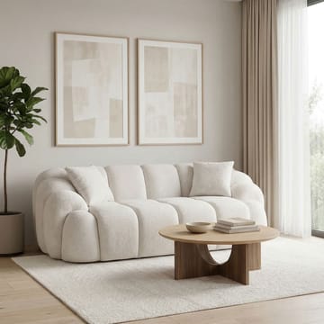 Octavio 2-istuttava sohva 199x70x80 cm - Valkoinen - Huonekalut - Sohva - 2:n istuttava sohva