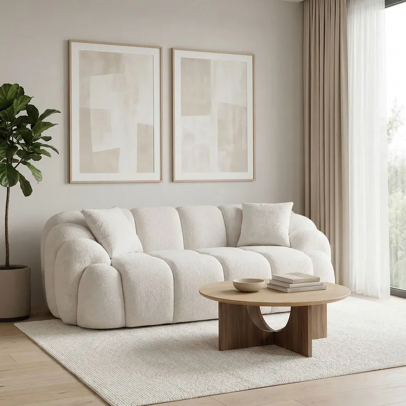 Octavio 2-istuttava sohva 199x70x80 cm - Valkoinen - Huonekalut - Sohva