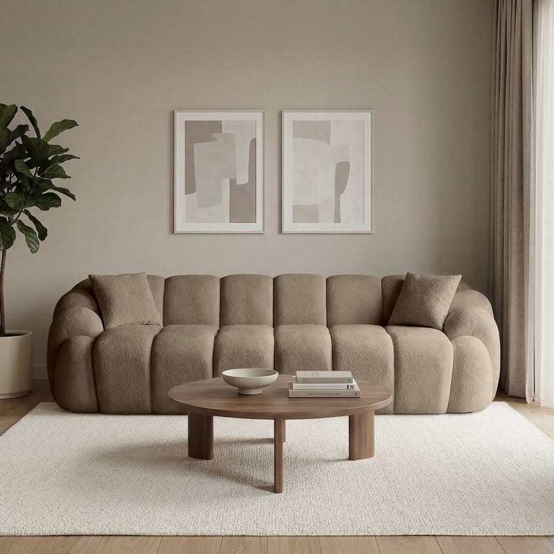 Octavio 4-istuttava sohva 268x70x80 cm - Ruskea - Huonekalut - Sohva