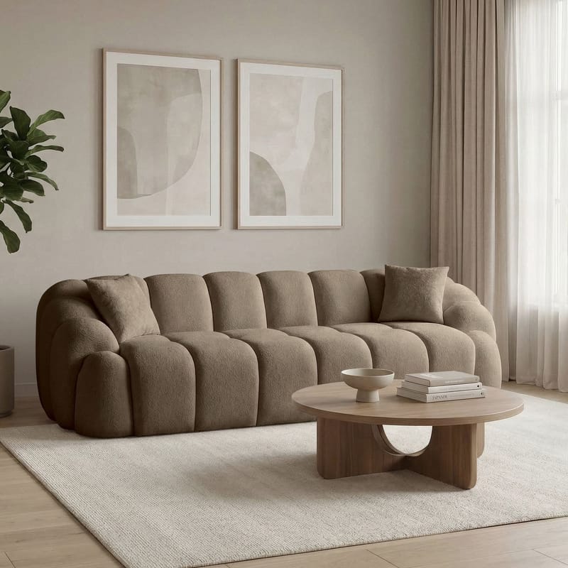 Octavio 4-istuttava sohva 268x70x80 cm - Ruskea - Huonekalut - Sohva