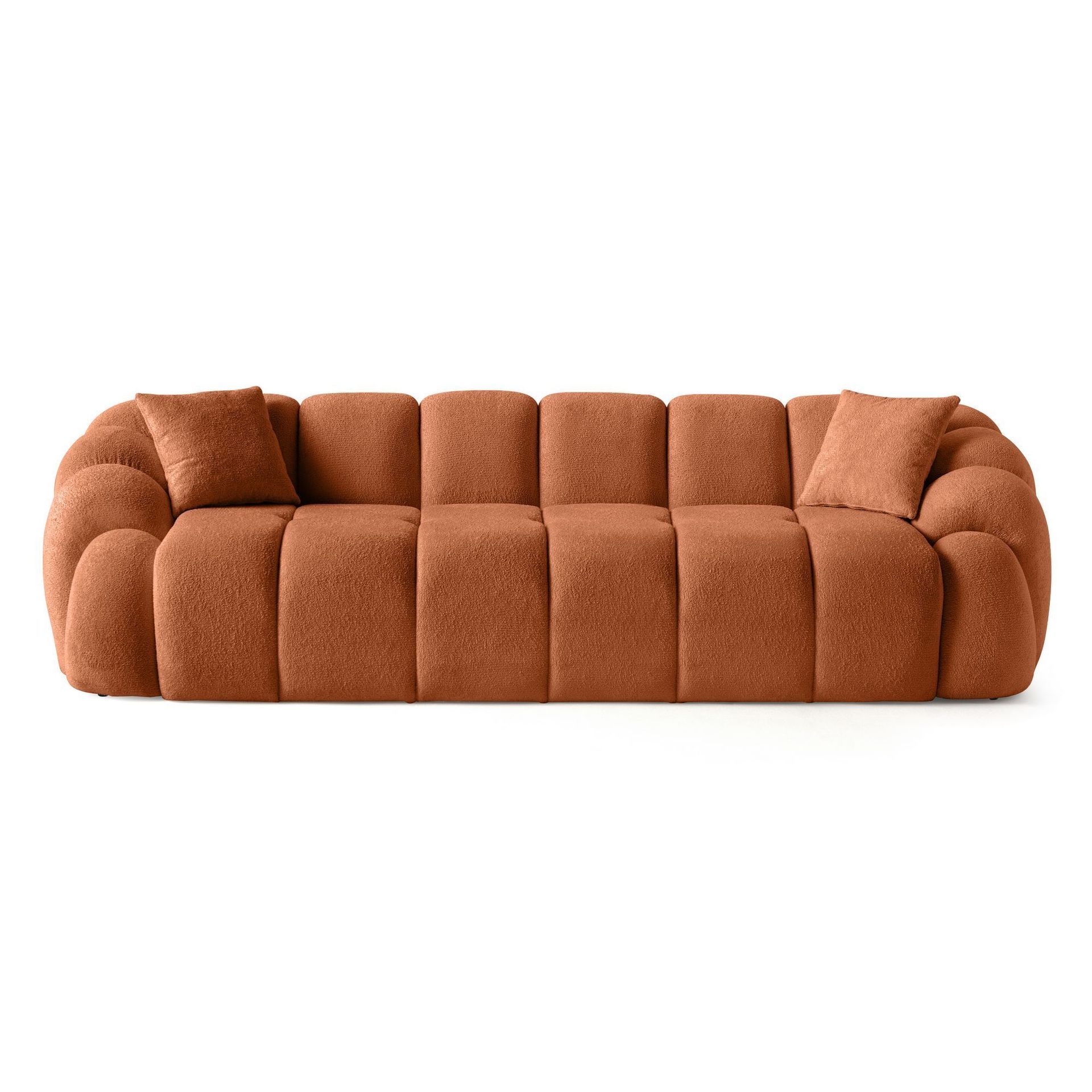 Octavio 4-istuttava sohva 268x70x80 cm - Tiilenpunainen