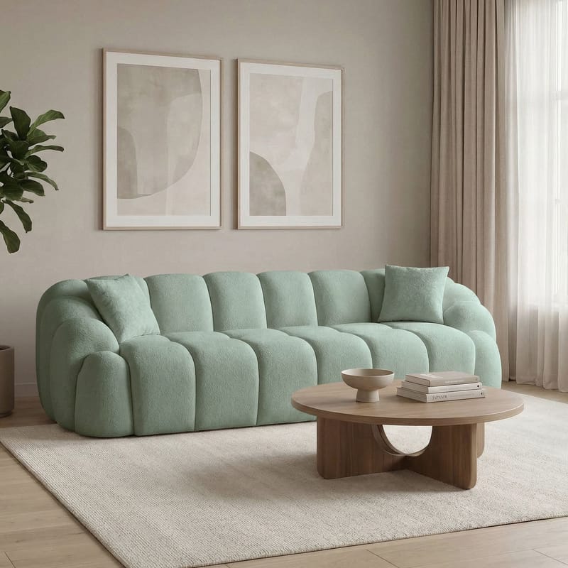 Octavio 4-istuttava sohva 268x70x80 cm - Turkoosi - Huonekalut - Sohva