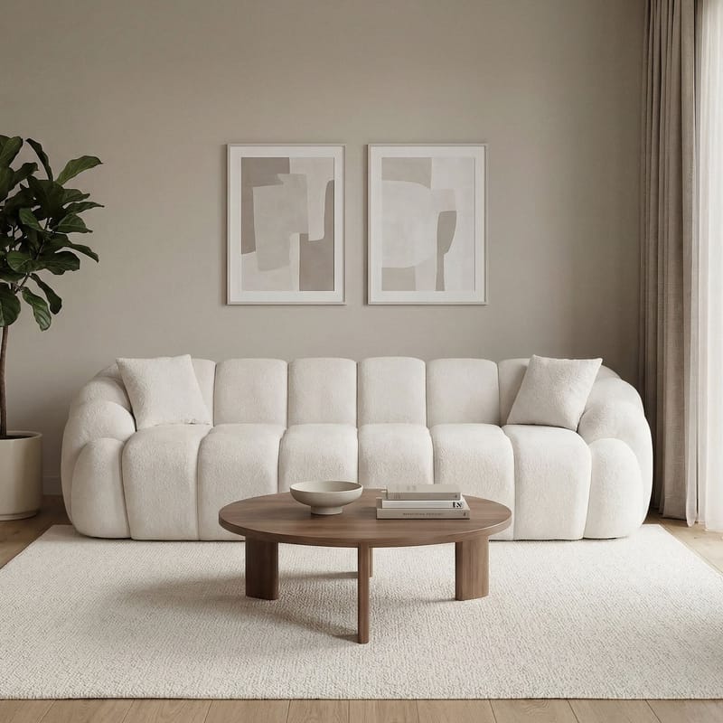 Octavio 4-istuttava sohva 268x70x80 cm - Valkoinen - Huonekalut - Sohva