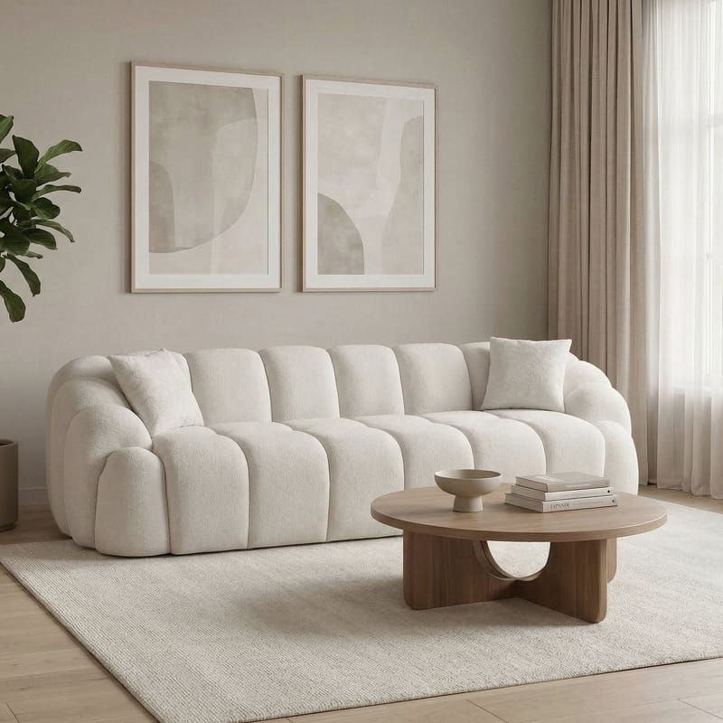 Octavio 4-istuttava sohva 268x70x80 cm - Valkoinen - Huonekalut - Sohva