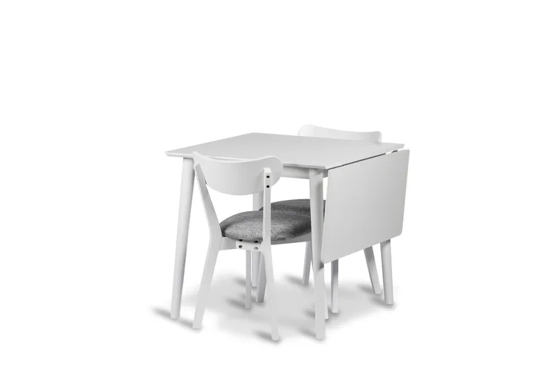 Åland Ruokailuryhmä 80-120 cm, jossa 2 Åland-tuolia, Valkoinen