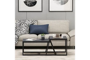Minimal sohvapöytä 75x50 cm musta - Hanah Home - Huonekalut - Pöytä & ruokailuryhmä - Apupöytä & sivupöytä - Sarjapöytä