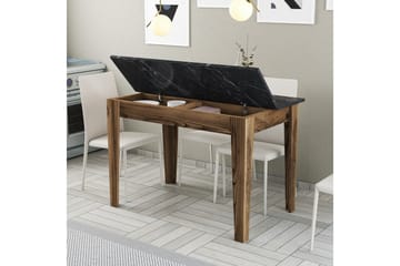 Levents ruokapöytä 110x72 cm ruskea/musta - Hanah Home - Huonekalut - Pöytä & ruokailuryhmä - Marmoripöydät