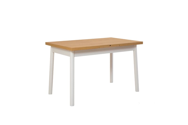 Oliver ruokapöytä 120x75 cm + 4 ruokatuolia valkoinen/ruskea - Hanah Home - Huonekalut - Pöytä & ruokailuryhmä - Ruokailuryhmä