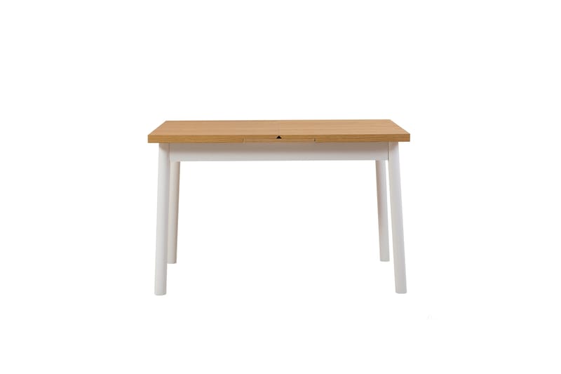 Oliver ruokapöytä 120x75 cm + 4 ruokatuolia valkoinen/ruskea - Hanah Home - Huonekalut - Pöytä & ruokailuryhmä - Ruokailuryhmä