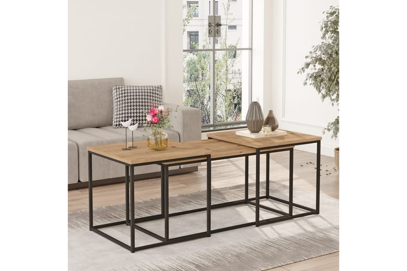 Kenkichi sohvapöytä 50x50 cm tummansininen - Hanah Home - Huonekalut - Pöytä & ruokailuryhmä - Apupöytä & sivupöytä - Sarjapöytä