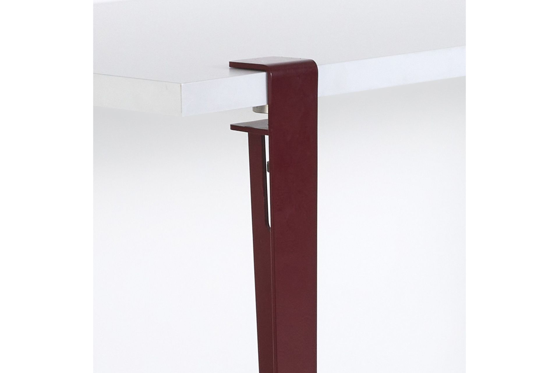 Eurotas ruokapöytä 120x60 cm valkoinen/punainen - Hanah Home - Huonekalut - Pöytä & ruokailuryhmä - Ruokapöydät & keittiön pöydät