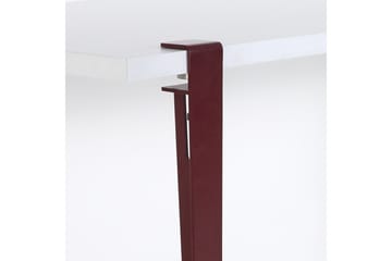 Eurotas ruokapöytä 120x60 cm valkoinen/punainen - Hanah Home - Huonekalut - Pöytä & ruokailuryhmä - Ruokapöydät & keittiön pöydät