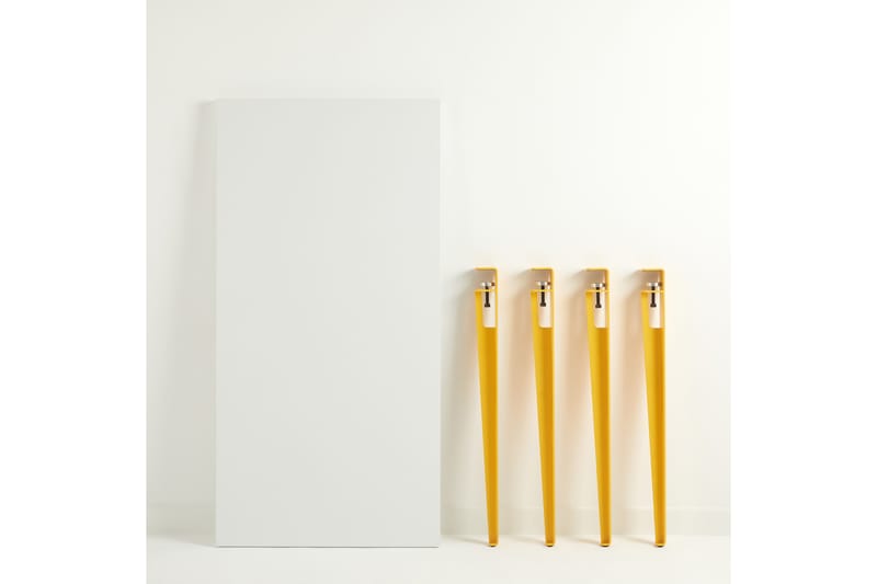 Eurotas ruokapöytä 120x60 cm valkoinen/keltainen - Hanah Home - Huonekalut - Pöytä & ruokailuryhmä - Ruokapöydät & keittiön pöydät