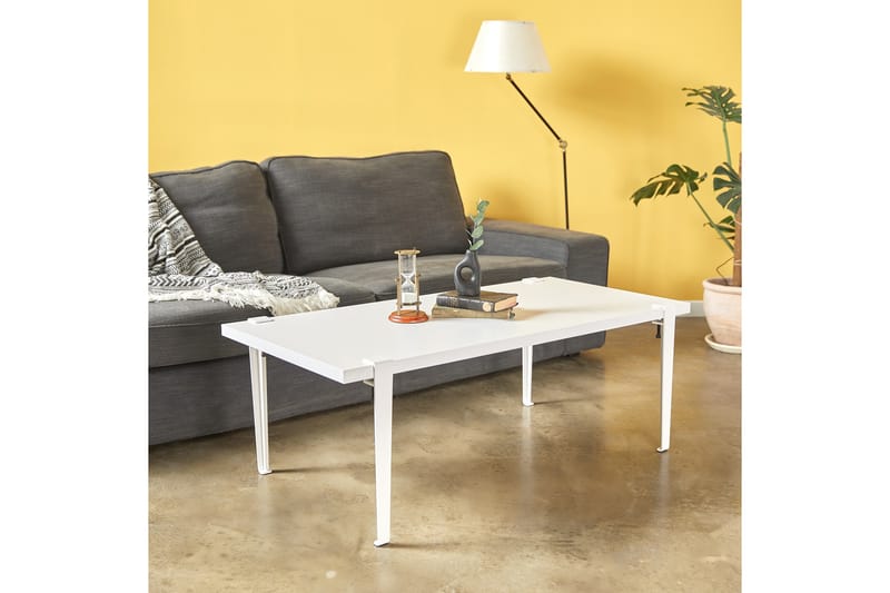 Fonissa sohvapöytä 120x60 cm valkoinen - Hanah Home - Huonekalut - Pöytä & ruokailuryhmä - Sohvapöytä
