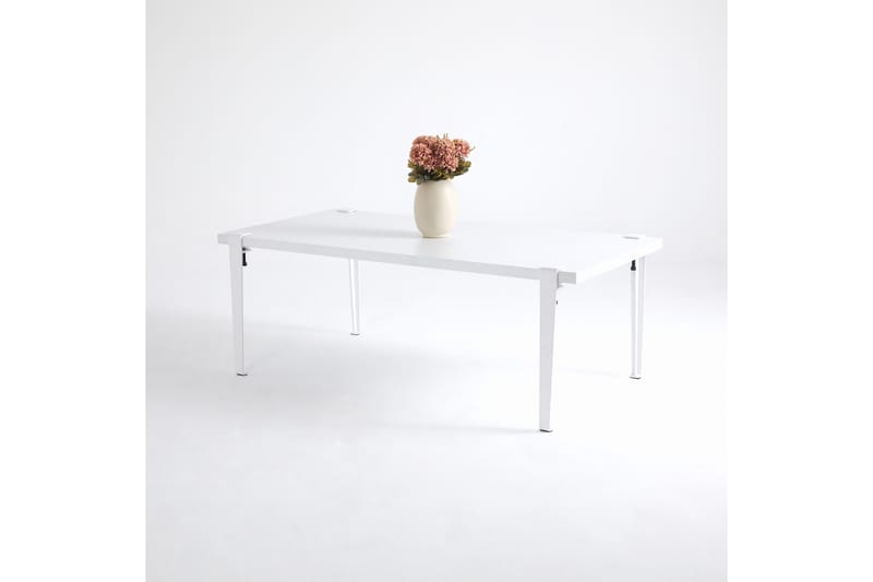 Fonissa sohvapöytä 120x60 cm valkoinen - Hanah Home - Huonekalut - Pöytä & ruokailuryhmä - Sohvapöytä