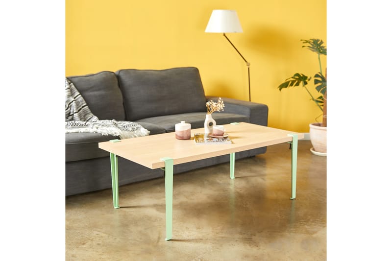 Fonissa sohvapöytä 120x60 cm ruskea/sininen - Hanah Home - Huonekalut - Pöytä & ruokailuryhmä - Sohvapöytä