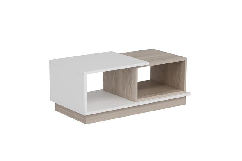 Schmida sohvapöytä 90x45 cm valkoinen/ruskea - Hanah Home - Huonekalut - Pöytä & ruokailuryhmä - Sohvapöytä