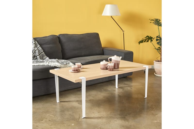 Fonissa sohvapöytä 120x60 cm ruskea/valkoinen - Hanah Home - Huonekalut - Pöytä & ruokailuryhmä - Sohvapöytä