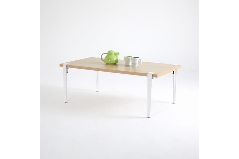 Fonissa sohvapöytä 120x60 cm ruskea/valkoinen - Hanah Home - Huonekalut - Pöytä & ruokailuryhmä - Sohvapöytä