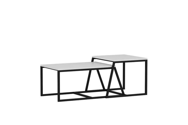 Minimal sohvapöytä 75x50 cm valkoinen - Hanah Home - Huonekalut - Pöytä & ruokailuryhmä - Sohvapöytä