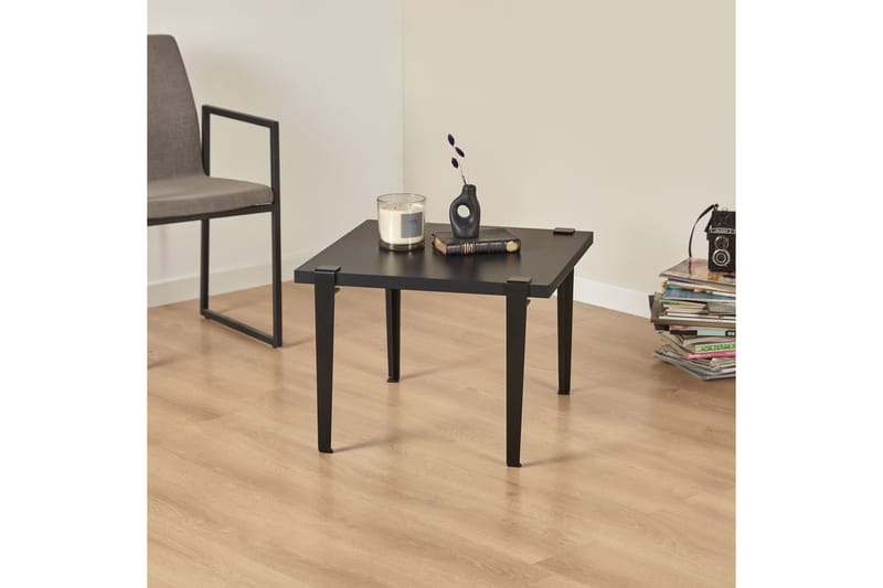 Halicheron sohvapöytä 60x60 cm musta - Hanah Home - Huonekalut - Pöytä & ruokailuryhmä - Sohvapöytä