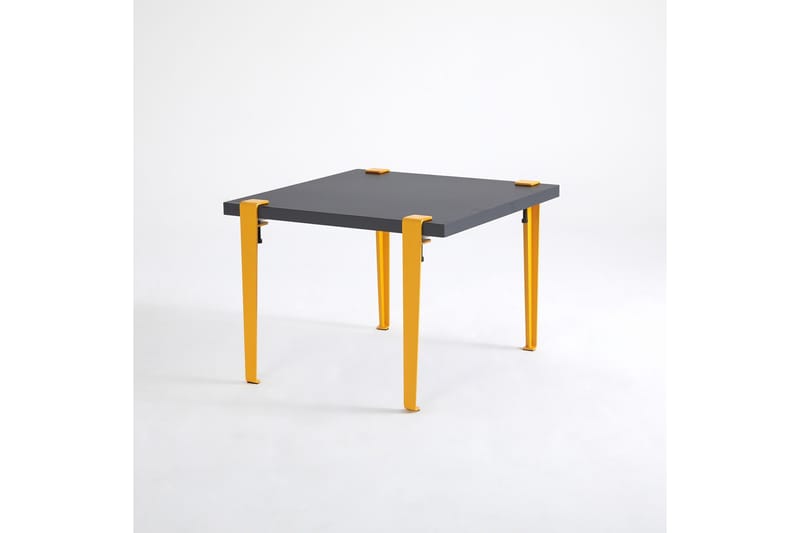 Halicheron sohvapöytä 60x60 cm musta/keltainen - Hanah Home - Huonekalut - Pöytä & ruokailuryhmä - Sohvapöytä