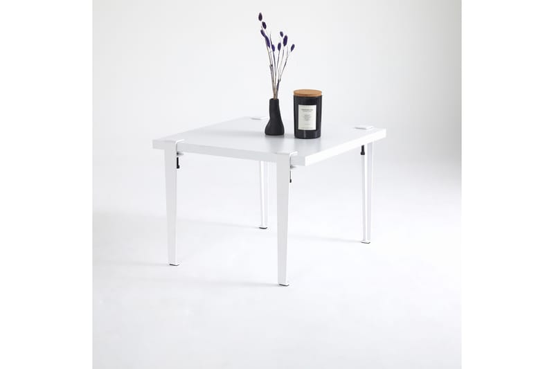Halicheron sohvapöytä 60x60 cm valkoinen - Hanah Home - Huonekalut - Pöytä & ruokailuryhmä - Sohvapöytä