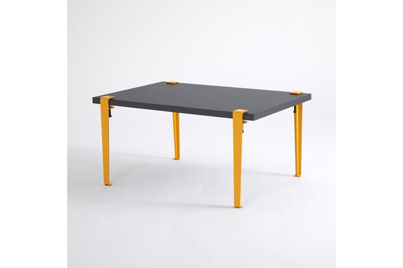 Neda sohvapöytä 90x60 cm musta/keltainen - Hanah Home - Huonekalut - Pöytä & ruokailuryhmä - Sohvapöytä